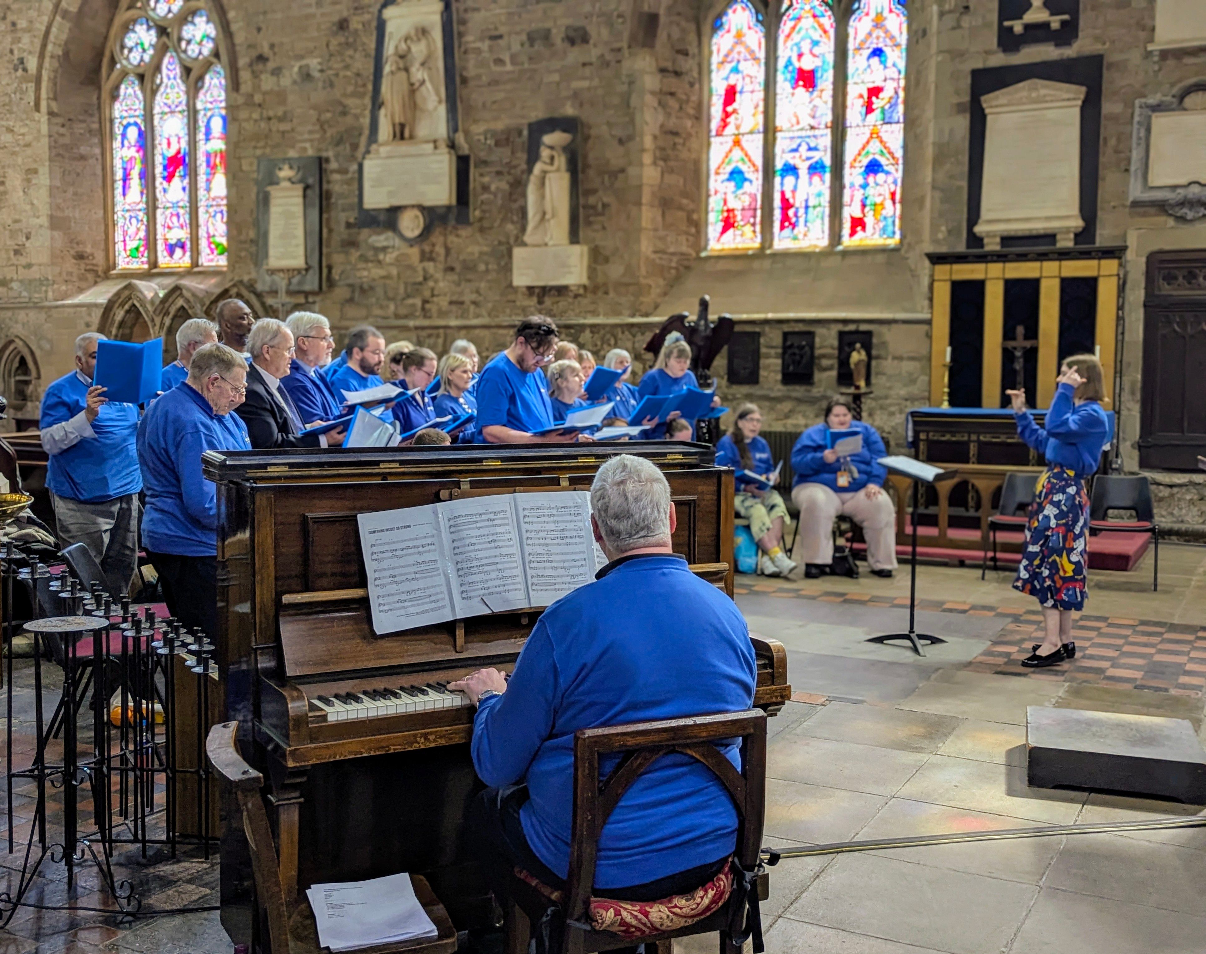 The choir performing at the award presentation
