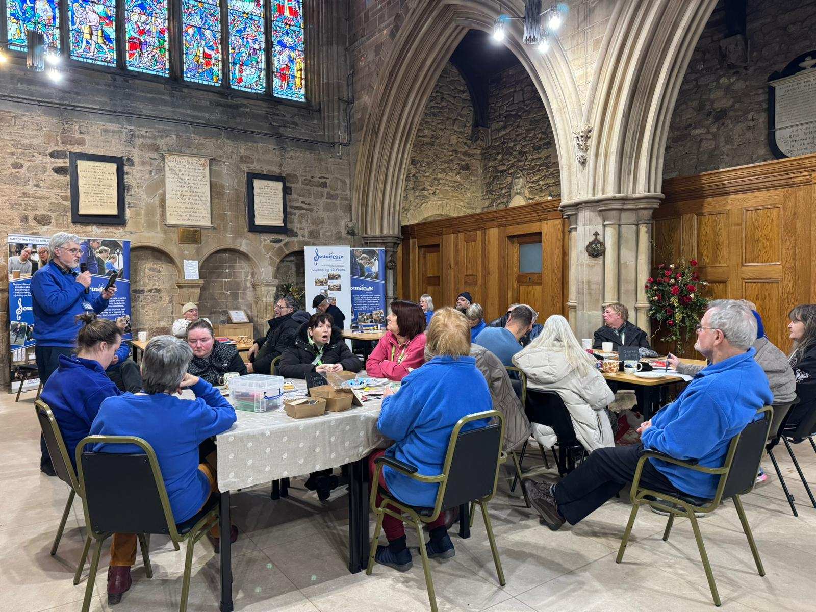 SoundCafe guests and volunteers together