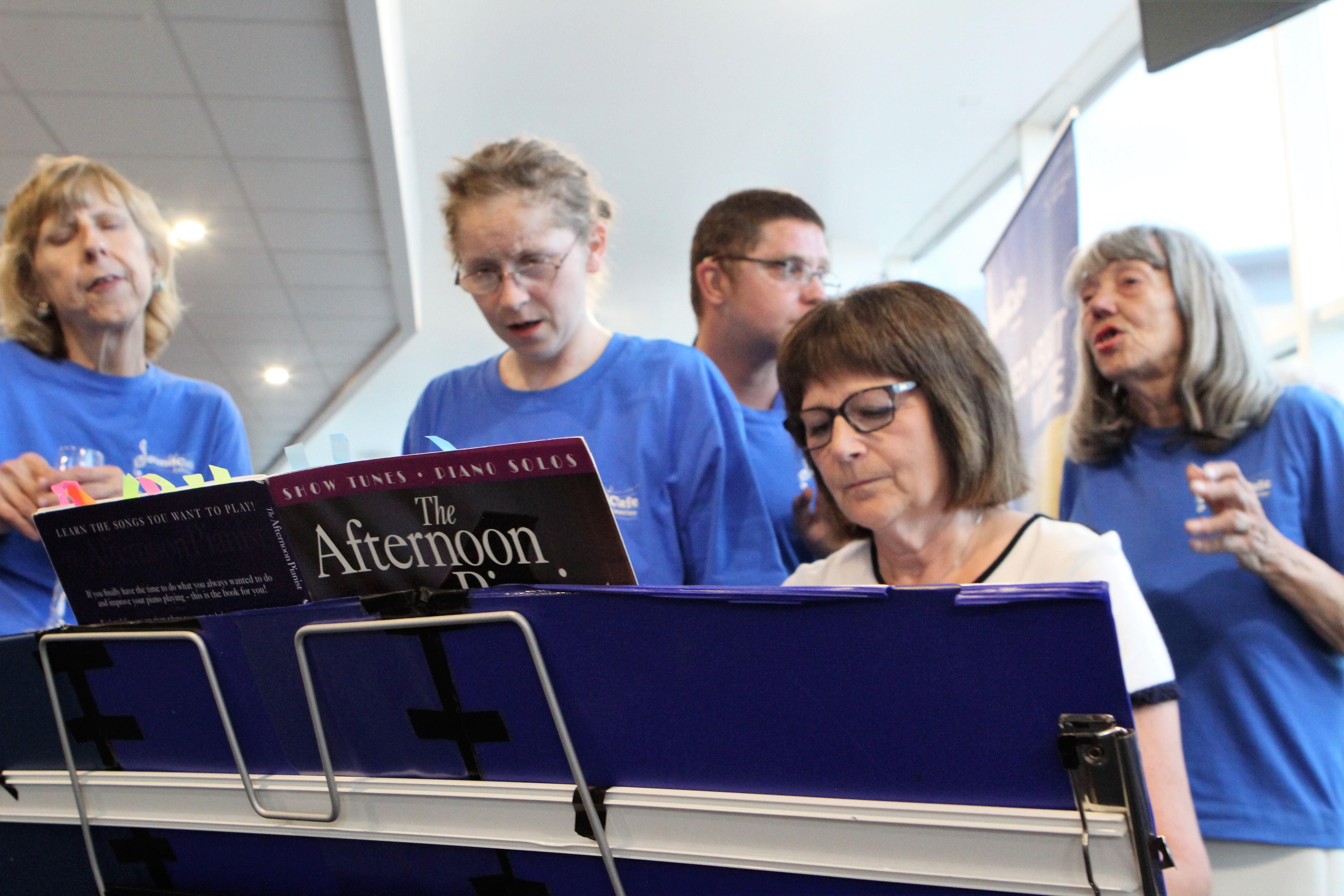 Guests rehearsing a scene