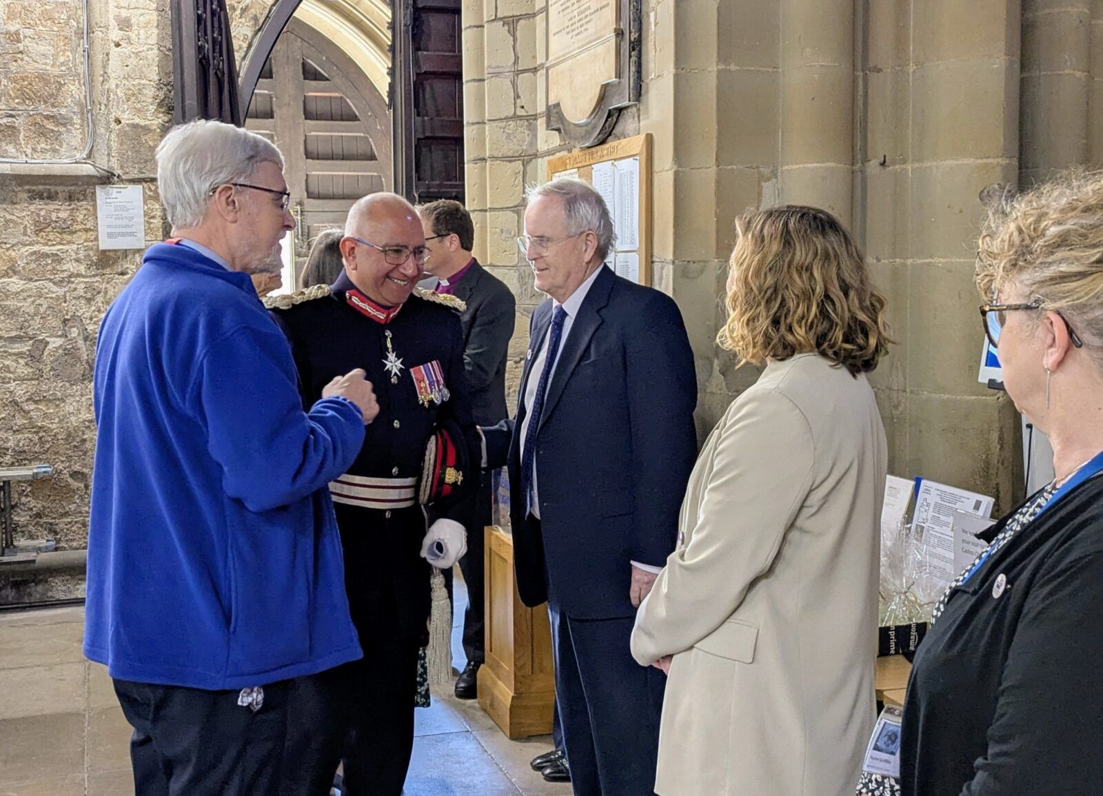 Alan Fletcher greeting guests at the award presentation