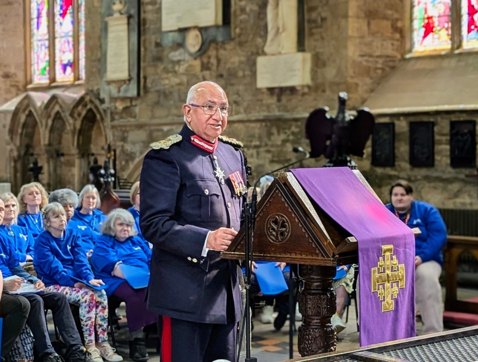 The Lord-Lieutenant giving a speech