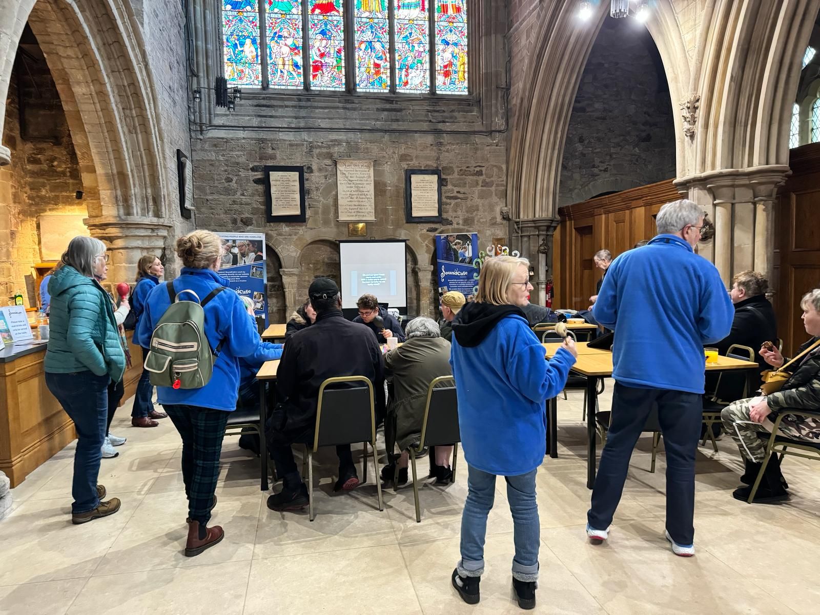 The SoundCafe Choir singing at St Mary de Castro Church